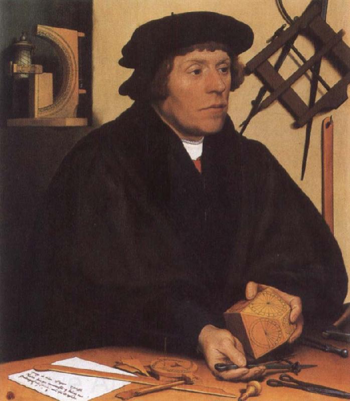 HOLBEIN, Hans the Younger Portrait of Nikolaus Kratzer,Astronomer Norge oil painting art
